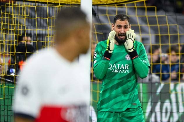 Gianluigi Donnarumma ( 99 - PSG ) during the UEFA Champions League match between Borussia Dortmund and Paris Saint Germain at BVB Stadion Dortmund on May 01, 2024 in Dortmund, Germany. ( Photo by federico pestellini panoramic ) - FOOTBALL : Borussia Dortmund vs Paris Saint Germain - Ligue des Champions - 01 05 2024 FedericoPestellini Panoramic 