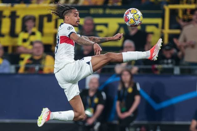 01 05 2024, Football, Season 2023 2024, UEFA Champions League, Semi-final, Borussia Dortmund Paris Saint Germain, Bradley Barcola Paris Saint Germain , Dortmund Signal Iduna Park NRW Germany xRHR PHOTO DEx Copyright: DennisxEwert RHR-FOTOx RHR-FOTO DE