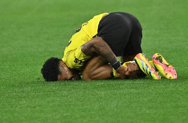 01 05 2024, xjrdrx, Football UEFA Champions League, Borussia Dortmund Paris St Germain emspor, v l Ian Maatsen Borussia Dortmund DFL DFB REGULATIONS PROHIBIT ANY USE OF PHOTOGRAPHS as IMAGE SEQUENCES and or QUASI VIDEO Dortmund