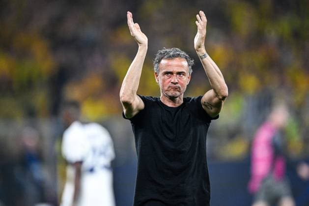Sport Bilder des Tages DORTMUND - Paris Saint Germain coach Luis Enrique is disappointed by the loss during the UEFA Champions League semi-final match between Borussia Dortmund and Paris Saint Germain at the Signal Iduna Park on May 1, 2024 in Dortmund, Germany. ANP Hollandse Hoogte UEFA Conference League 2023 24 2023 2024 xVIxANPxSportx xGerritxvanxKeulenxIVx 497382622 originalFilename: 497382622.jpg