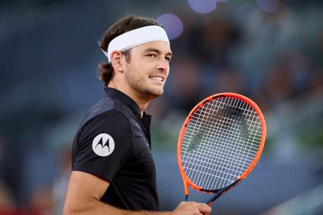Mutua Madrid Open - Day Ten Taylor Fritz of United States reacts during day ten of the Mutua Madrid Open 2024 at Caja Magica on May 1, 2024, in Madrid, Spain. Madrid Caja Magica Madrid Spain RL_MMO24_01801 Copyright: xRicardoxLarreinax