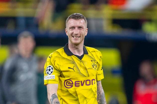 Soccer Champions League semi-final, first leg Borussia Dortmund Paris St Germain on 01 05 2024 at Signal Iduna Park Dortmunds Marco Reus grimaces IMPORTANT NOTE In accordance with UEFA regulations, it is prohibited to use or have used photographs taken in the stadium and or of the match in the form of sequential images and or video-like photo series Copyright: xKirchner DavidxInderliedx