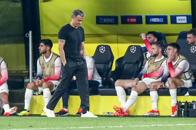 Luis Enrique Paris Saint Germain PSG, Head Coach dissatisfied, disappointed disappointed, GER, Borussia Dortmund BVB vs Paris Saint Germain PSG, UEFA Champions League 2023 24, semi-final first leg, 01 05 2024, GER, Borussia Dortmund BVB vs Paris Saint Germain PSG, UEFA Champions League 2023 24, semi-final first leg, 01 05 2024, Photo Eibner Pressefoto Gabriel Boia Dortmund Copyright: xEibner-Pressefoto GabrielxBoiax EP_EER
