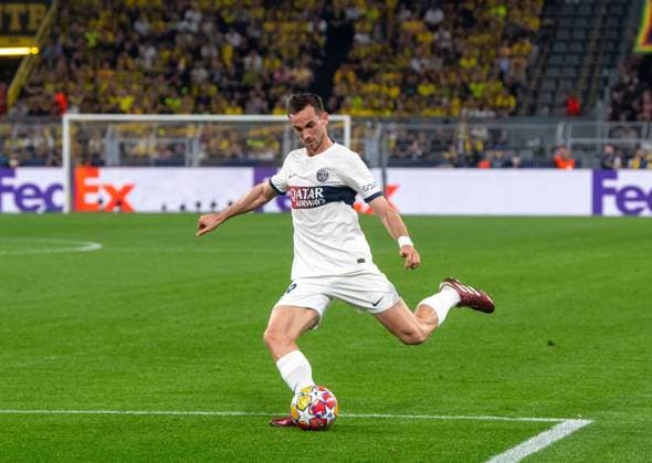 Football, Men, 2023 2024 season, Champions League semi-final, first leg , Borussia Dortmund Paris Saint Germain, Fabian Ruiz PSG , 01 05 2024, Copyright: xSebastianxRäppold MatthiasxKochx