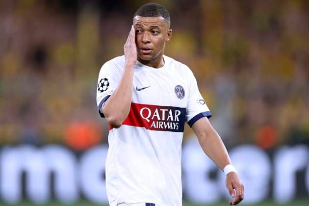 MBAPPE Kylian Team Paris PSG UEFA Championsleague Season 2023 2024 Match Semifinal BVB Paris PSG 1 0 on 01 05 2024 in Dortmund DFL REGULATIONS PROHIBIT ANY USE OF PHOTOGRAPHS as IMAGE SEQUENCES and or QUASI VIDEO Copyright: xLacixPerenyix
