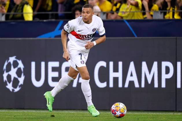 MBAPPE Kylian Team Paris PSG UEFA Championsleague Season 2023 2024 Match Semifinal BVB Paris PSG 1 0 on 01 05 2024 in Dortmund DFL REGULATIONS PROHIBIT ANY USE OF PHOTOGRAPHS as IMAGE SEQUENCES and or QUASI VIDEO Copyright: xLacixPerenyix
