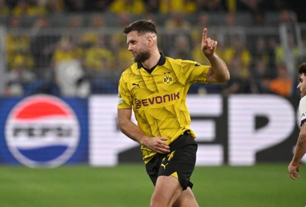 Niclas Füllkrug Borussia Dortmund 01 05 2024, Football Champions League, 2023 2024 season, semi-final first leg, Borussia Dortmund Paris St Germain 1 0 Dortmund Signal Iduna Park Nordrhein Westfalen Germany Team2