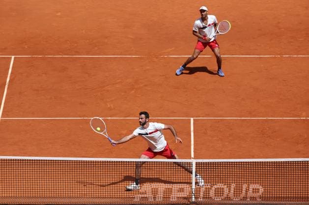 Double francais avec Sadio Doumbia et Fabien Reboul TENNIS : Mutua Madrid Open 2024 - 02 05 2024 AntoineCouvercelle Panoramic 