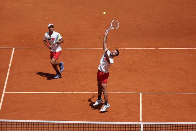 Double francais avec Sadio Doumbia et Fabien Reboul TENNIS : Mutua Madrid Open 2024 - 02 05 2024 AntoineCouvercelle Panoramic 