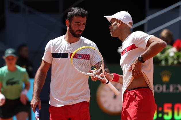 Double francais avec Sadio Doumbia et Fabien Reboul TENNIS : Mutua Madrid Open 2024 - 02 05 2024 AntoineCouvercelle Panoramic 