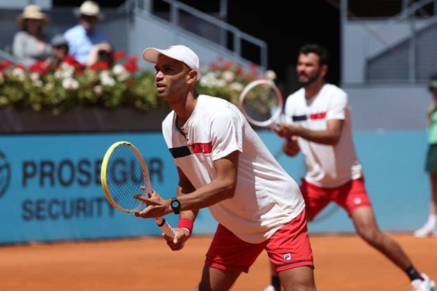 Double francais avec Sadio Doumbia et Fabien Reboul TENNIS : Mutua Madrid Open 2024 - 02 05 2024 AntoineCouvercelle Panoramic 