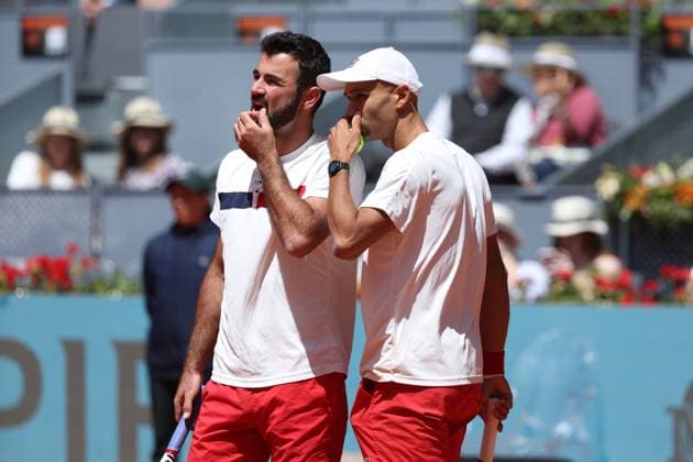 Double francais avec Sadio Doumbia et Fabien Reboul TENNIS : Mutua Madrid Open 2024 - 02 05 2024 AntoineCouvercelle Panoramic 