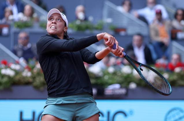 Madison Keys of USA in action Mutua Madrid Open, Day 11, Tennis, La Caja Magica, Madrid, Spain - 02 May 2024  Copyright: xEllaxLing Shutterstockx 14454211u