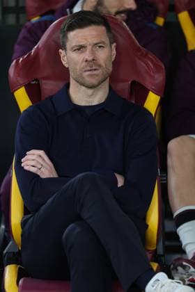 UEFA Europa League 2023-2024 - Semi-finals leg 1, AS Roma vs Bayer 04 Leverkusen Fußball at Olympic Stadium in Rome on 02th may 2024 Rome, Italy 2.05.2024: Xabi Alonso coach manager of Leverkusen during the UEFA Europa League 2023-2024, semi-finals leg 1, football match between AS Roma vs Bayer 04 Leverkusen Fußball at Olympic Stadium in Rome. Rome Olympic italy italy Copyright: xmarcoxiacobucci