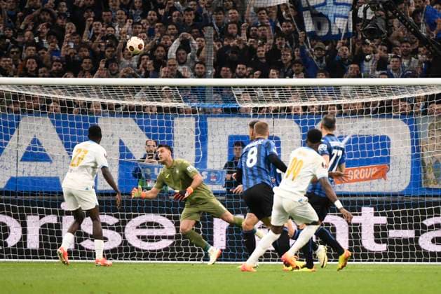 But Chancel MBEMBA (OM) lors de la demi-finale aller le Ligue Europa opposant l™Olympique de Marseille Ã Atalanta Bergame Calcio au Stade VÃ lodrome le 2 mai 2024 Ã Marseille, Espagne FOOTBALL : Olympique de Marseille vs. Atalanta Bergame Calcio - UEFA Europa League - 02 05 2024 ValentinaClaret Panoramic 