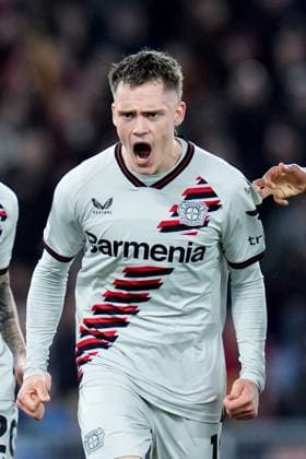 AS Roma v Bayer 04 Leverkusen - Semi-Final First Leg - UEFA Europa League 2023 24 Florian Wirtz of Bayer 04 Leverkusen celebrates after scoring first goal during the UEFA Europa League 2023 24 Semi-Final first leg match between AS Roma and Bayer 04 Leverkusen at Stadio Olimpico on May 2, 2024 in Rome, Italy. Rome Stadio Olimpico Rome Italy Copyright: xGiuseppexMaffiax UEL_Roma-BayerLeverkusen_020524_DSC9950