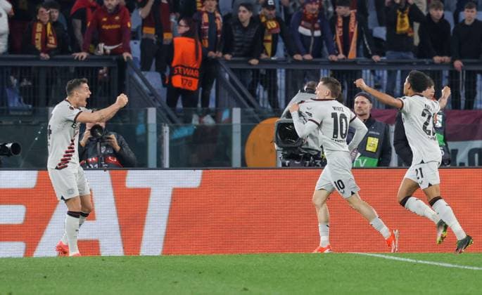 Europa League 2023 24 tra Roma vs Bayer Leverkusen 02 05 2024 Rome, Olympic Stadium, football match valid for the semi-final of the Europa League 2023 24 between AS Roma vs Bayer Leverkusen In the picture: Florian Wirtz (Bayer 04 Leverkusen) ROMA Stadio Olimpico Lazio ITALIA Copyright: xFABIOxSASSOxFabioxSassox 2L8A4534-2