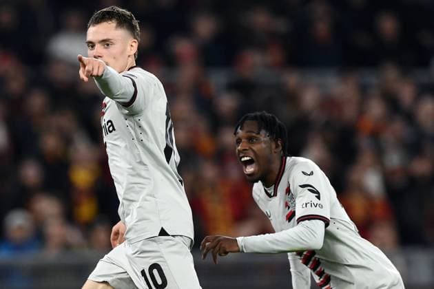 As Roma 02 05 2024 - Europa League Roma-Bayer Leverkusen foto Antonello Sammarco Image nella foto: esultanza gol Florian Wirtz 