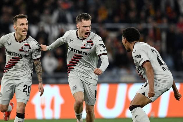 As Roma 02 05 2024 - Europa League Roma-Bayer Leverkusen foto Antonello Sammarco Image nella foto: esultanza gol Florian Wirtz 