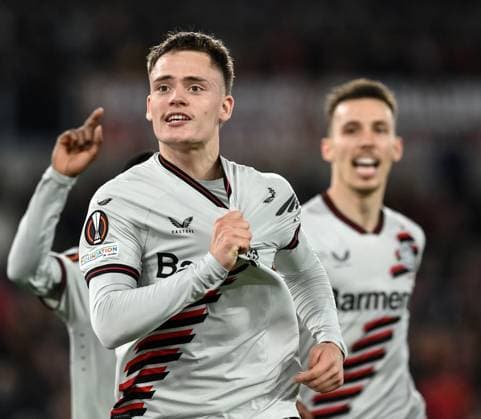 As Roma 02 05 2024 - Europa League Roma-Bayer Leverkusen foto Antonello Sammarco Image nella foto: esultanza gol Florian Wirtz 