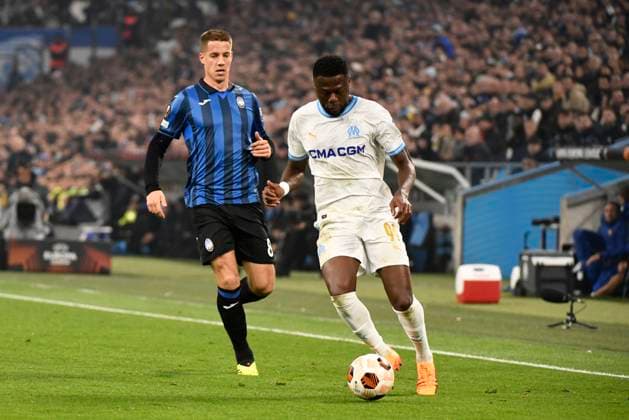 Mario PASALIC (ABC), Chancel MBEMBA (OM) lors de la demi-finale aller le Ligue Europa opposant l™Olympique de Marseille Ã Atalanta Bergame Calcio au Stade VÃ lodrome le 2 mai 2024 Ã Marseille, Espagne FOOTBALL : Olympique de Marseille vs. Atalanta Bergame Calcio - UEFA Europa League - 02 05 2024 ValentinaClaret Panoramic 