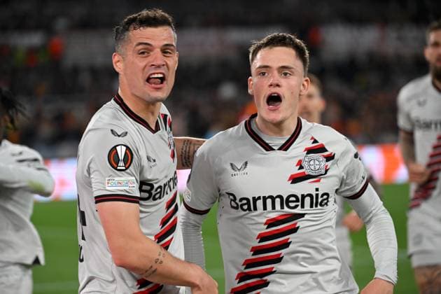 Rome, Olimpico, 02 05 24, GER, Men, UEFA Europa League, Season 2023 2024, Semi-final, AS Roma Bayer 04 Leverkusen Picture Florian WIRTZ Leverkusen cheers after his goal to 0 1 Only for editorial use UEFA regulations prohibit any use of photographs as image sequences and or quasi video Italy