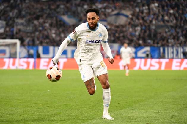 Pierre-Emerick AUBAMEYANG (OM) lors de la demi-finale aller le Ligue Europa opposant l™Olympique de Marseille Ã Atalanta Bergame Calcio au Stade VÃ lodrome le 2 mai 2024 Ã Marseille, Espagne FOOTBALL : Olympique de Marseille vs. Atalanta Bergame Calcio - UEFA Europa League - 02 05 2024 ValentinaClaret Panoramic 