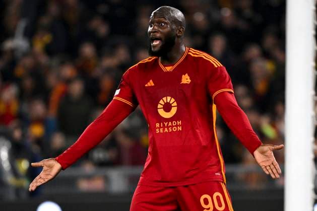 Romelu Lukaku of AS Roma reacts during the Europa League football match between AS Roma and Bayer Leverkusen at Olimpico stadium in Rome (Italy), May 2nd, 2024. AndreaxStaccioli