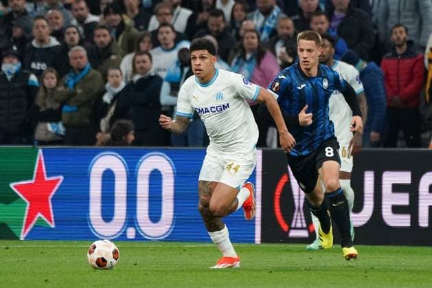 Luis Henrique Tomaz De Lima (Olympique de Marseille) during the UEFA Europa League semifinal first leg match between Atalanta Bergame and Olympique de Marseille at Orange VÃ lodrome in Marseille. FOOTBALL : Olympique de Marseille vs Atalanta Bergame - Demi finale Europa League - Marseille - 02 05 2024 NorbertScanella Panoramic 