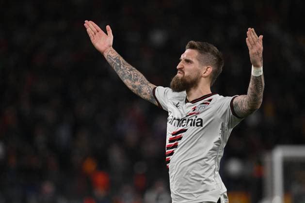 Football Europa League match - AS Roma vs Bayer 04 Leverkusen Robert Andrich of Bayer Leverkusen celebrates after scoring the gol of 0-2 during the UEFA Europa League semi-final first Leg match, between A.S. Roma vs Bayer Leverkusen at the Olympic Stadium on 2 May, 2024 in Rome, Italy. Rome Italy  Copyright: xIPAxSport ABACAx
