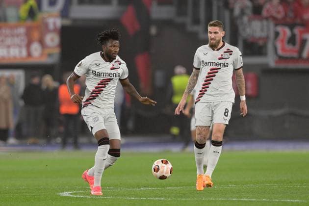 2nd May 2024, Stadio Olimpico, Rome, Italy; Europa League, Semi Final First Leg Football; Roma versus Bayer Leverkusen; Edmond Tapsoba of Bayer Leverkusen  ActionPlus12637409 AllShotLive
