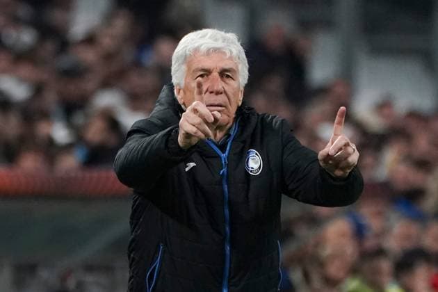 Gian Piero Gasperini (coach of Atalanta Bergame) during the UEFA Europa League semifinal first leg match between Atalanta Bergame and Olympique de Marseille at Orange VÃ lodrome in Marseille. FOOTBALL : Olympique de Marseille vs Atalanta Bergame - Demi finale Europa League - Marseille - 02 05 2024 NorbertScanella Panoramic 