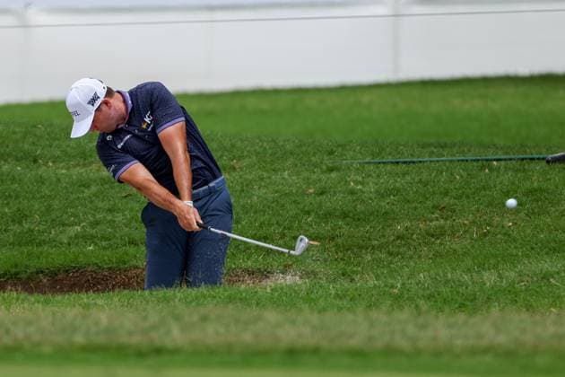 MCKINNEY, TX - MAY 02: Luke List (USA) plays from a fairway bunker on the first hole during the first round of the PGA, Golf Herren CJ CUP Byron Nelson on May 2, 2024, at TUP Craig Ranch in McKinney, TX. (Photo by David Buono Icon Sportswire) GOLF: MAY 02 PGA CJ CUP Byron Nelson EDITORIAL USE ONLY Icon240502144