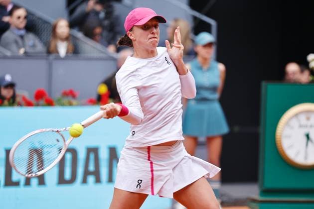 Iga Swiatek (POL), MAY 2, 2024 - Tennis : Iga Swiatek during singles Semi finals match against Madison Keys on the WTA, Tennis Damen 1000 tournaments Mutua Madrid Open tennis tournament at the Caja Magica in Madrid, Spain. Noxthirdxpartyxsales  (251954669)