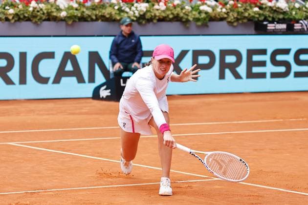 Iga Swiatek (POL), MAY 2, 2024 - Tennis : Iga Swiatek during singles Semi finals match against Madison Keys on the WTA, Tennis Damen 1000 tournaments Mutua Madrid Open tennis tournament at the Caja Magica in Madrid, Spain. Noxthirdxpartyxsales  (251955403)