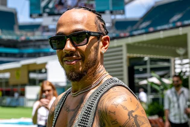 MIAMI, UNITED STATES: Lewis Hamilton, racing for the Mercedes F1 team during the 2024 Formula 1 Miami Grand Prix at the Miami International Autodrome in Miami, United States