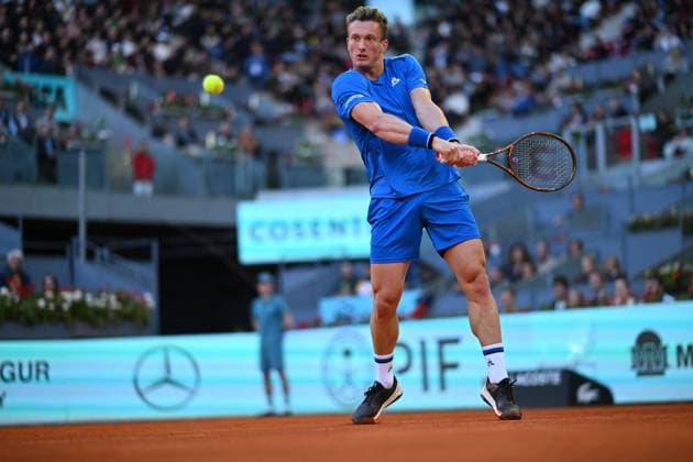 Mutua Madrid Open Jiri Lehecka CZE) during his quarter final round match at the Mutua Madrid Open in Madrid , Spain, on May, 2, 2024. Photo by Corinne Dubreuil ABACAPRESS.COM Madrid Spain  Copyright: xDubreuilxCorinne ABACAx