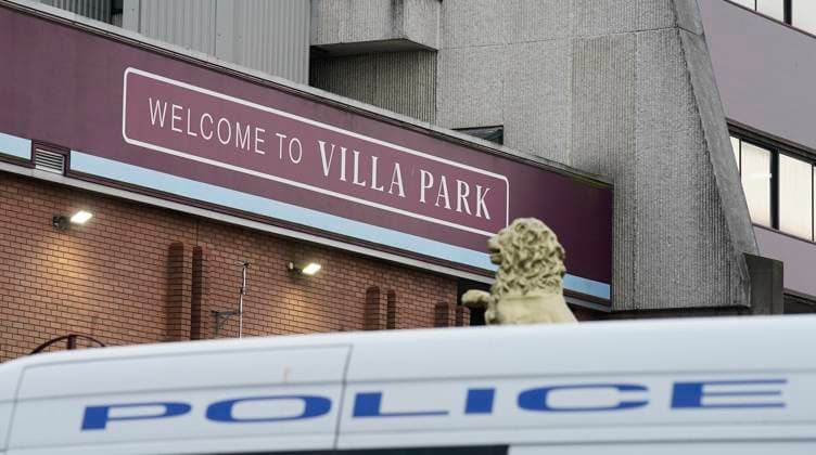 Birmingham, England, 2nd May 2024. police wait for the Olympiacos fans arrive during the UEFA Europa Conference League match at Villa Park, Birmingham. Picture credit should read: Andrew Yates Sportimage EDITORIAL USE ONLY. No use with unauthorised audio, video, data, fixture lists, club league logos or live services. Online in-match use limited to 120 images, no video emulation. No use in betting, games or single club league player publications. SPI-3121-0056
