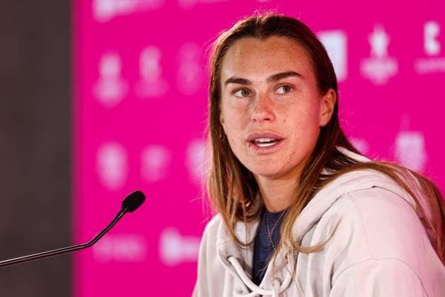 May 3, 2024, Madrid, Madrid, SPAIN: Aryna Sabalenka of Belarus attends the media during her press conference, PK, Pressekonferenz during the Masters 1000 and WTA, Tennis Damen 1000, tournament celebrated at Caja Magica on May 02, 2024 in Madrid, Spain. Madrid SPAIN - ZUMAa181 20240503_zaa_a181_051 Copyright: xIrinaxR.xHipolitox