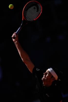 May 3, 2024, Madrid, Madrid, SPAIN: Taylor Fritz of United States in action against Andrey Rublev of Russia during the Mutua Madrid Open 2024, ATP, Tennis Herren Masters 1000 and WTA, Tennis Damen 1000, tournament celebrated at Caja Magica on Mayo 03, 2024 in Madrid, Spain. Madrid SPAIN - ZUMAa181 20240503_zaa_a181_067 Copyright: xOscarxJ.xBarrosox