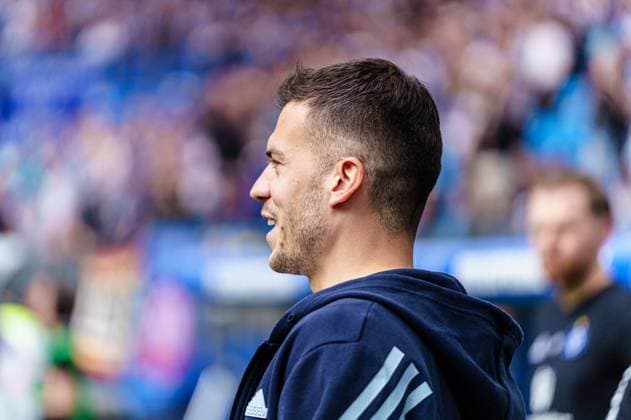 Laszlo Benes Hamburger SV, 08 GER, Hamburger SV vs FC St Pauli, Football, 2 Bundesliga, Matchday 32, Season 2023 2024, 03 05 2024 DFL REGULATIONS PROHIBIT ANY USE OF PHOTOGRAPHS AS IMAGE SEQUENCES AND OR QUASI VIDEO GER, Hamburger SV vs FC St Pauli, Football, 2 Bundesliga, Matchday 32, Season 2023 2024, 03 05 2024 Hamburg Copyright: xEibner-Pressefoto MarcelxvonxFehrnx EP_MFN