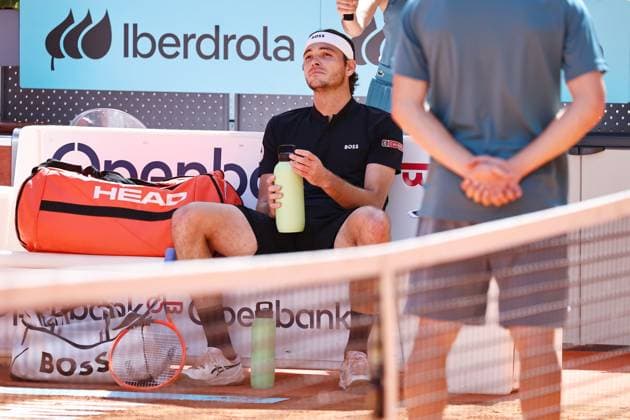 Taylor Fritz (USA), MAY 3, 2024 - Tennis : Taylor Fritz during singles Semi finals match against Andrey Rublev on the ATP, Tennis Herren tour Masters 1000 Mutua Madrid Open tennis tournament at the Caja Magica in Madrid, Spain. Noxthirdxpartyxsales  (252013646)