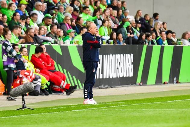 Soccer I Women I Season 2023 2024 I Bundesliga I 20 Matchday I VfL Wolfsburg 1 FC Köln I 03 05 2024 Daniel Weber Coach, 1 FC Köln Crop, close-up, portrait, portrait, single photo, single image, body Wolfsburg AOK Stadium Lower Saxony Germany Copyright: xLobeca InesxHähnelx