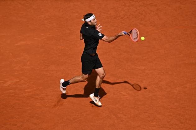 Mutua Madrid Open Taylor Fritz (USA) during his semi final round match at the Mutua Madrid Open in Madrid , Spain, on May, 1, 2024. Photo by Corinne Dubreuil ABACAPRESS.COM Madrid Spain  Copyright: xDubreuilxCorinne ABACAx