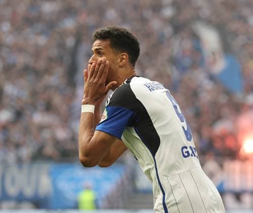 tor zaehlt nicht, Robert Glatzel HSV Fussball, Herren, Saison 2023 2024, 2 BL, Volksparkstadion, Hamburger SV vs FC St Pauli, Stadtderby DFL REGULATIONS PROHIBIT ANY USE OF PHOTOGRAPHS AS IMAGE SEQUENCES AND OR QUASI VIDEO