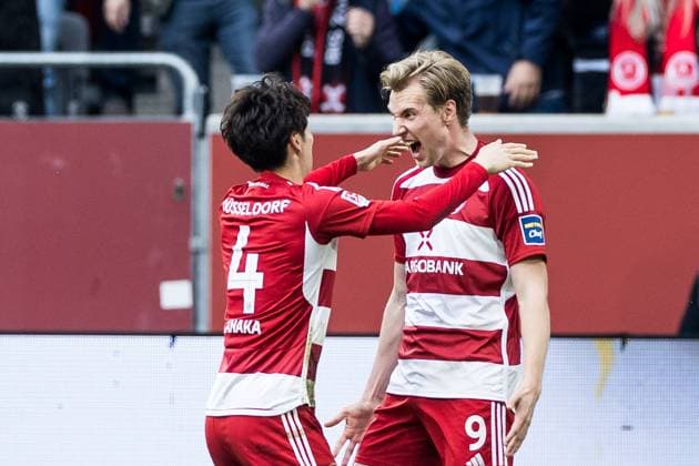 2 Soccer Bundesliga Fortuna Düsseldorf 1895 1 FC Nuremberg 03 05 2024 Cheering for 2 0 by Vincent Vermeij Fortuna Düsseldorf, 9 Ao Tanaka Fortuna Düsseldorf, 4 2 Soccer Bundesliga Fortuna Düsseldorf 1895 1 FC Nuremberg, Düsseldorf, Merkur Spiel Arena DFL REGULATIONS PROHIBIT ANY USE OF PHOTOGRAPHS AS IMAGE SEQUENCES AND OR QUASI VIDEO Copyright: xBEAUTIFULxSPORTS Wunderlx