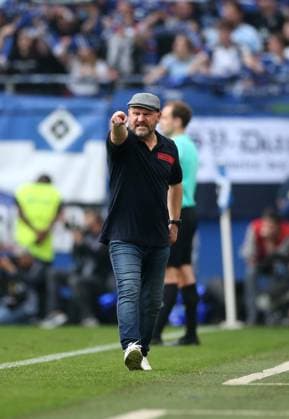 03 05 2024, Soccer 2 Bundesliga 2023 2024, Matchday 32, Hamburger SV FC St Pauli , at Volksparkstadion Hamburg Coach Steffen Baumgart Hamburg DFL and DFB regulations prohibit any use of photographs as image sequences and or quasi video
