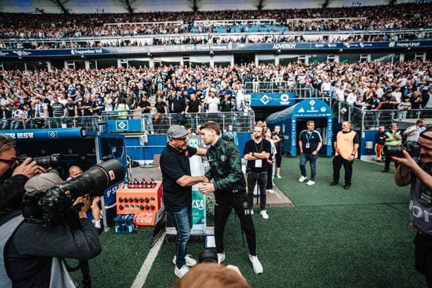 Soccer Men Season 2023 2024 2 Soccer Bundesliga 32 Matchday Hamburger SV vs FC St Pauli 03 05 2024 Coach Steffen Baumgart HSV left and Coach Fabian Hürzeler FC St Pauli right Hamburg Volksparkstadion Hamburg Germany