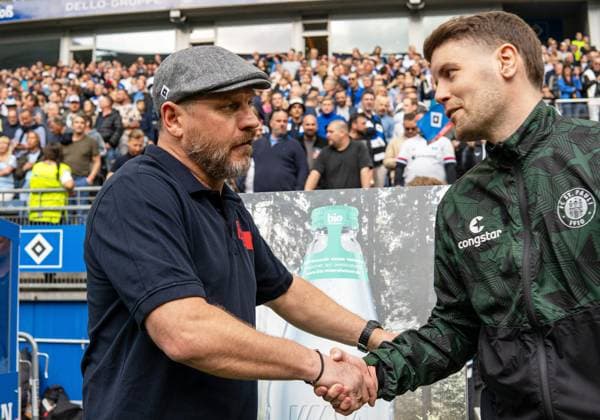 Soccer, Men, Season 2023 2024, 2 Bundesliga 32 Matchday , Hamburger SV FC St Pauli, f l Coach Steffen Baumgart HSV , Coach Fabian Hürzeler FC St Pauli , 03 05 2024, Copyright: xSebastianxRäppold MatthiasxKochx