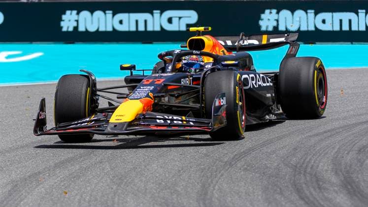 3rd May 2024; Miami International Autodrome, Miami, Florida, USA; Formula 1 Crypto.com Miami Grand Prix 2024; Free Practice Day; Sergio Perez of Mexico driving the number 11 Oracle Red Bull Racing car on the track during first practice session.  ActionPlus12637473 DouglasxMurray